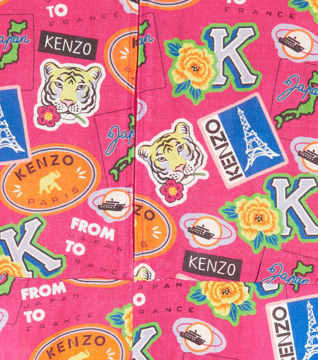 Mono de lino y algodón estampado | Kenzo Kids