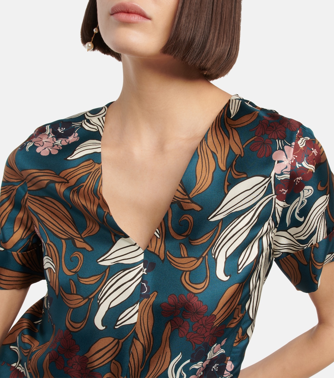 Bedrucktes Midikleid Paolo aus Seide | 'S Max Mara