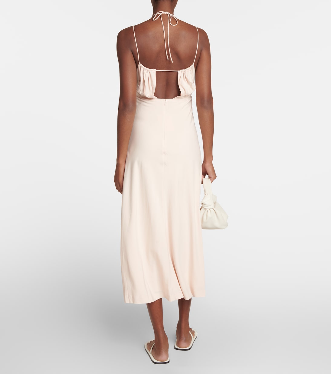 Halterneck silk maxi dress | Toteme