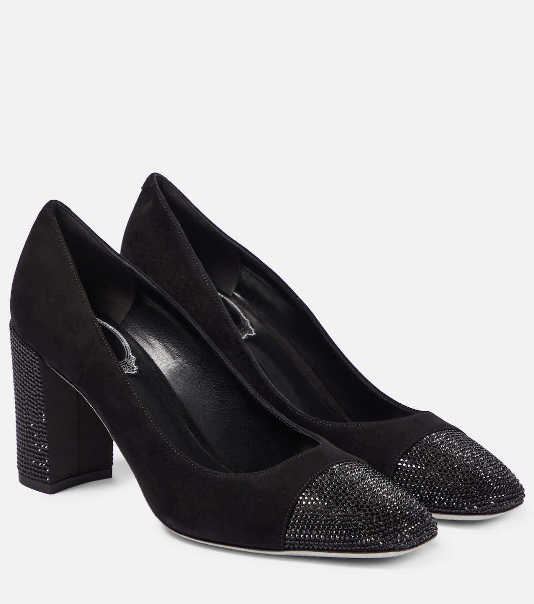 Verzierte Pumps aus Veloursleder | Rene Caovilla