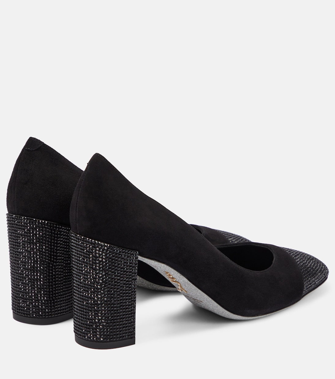 Verzierte Pumps aus Veloursleder | Rene Caovilla