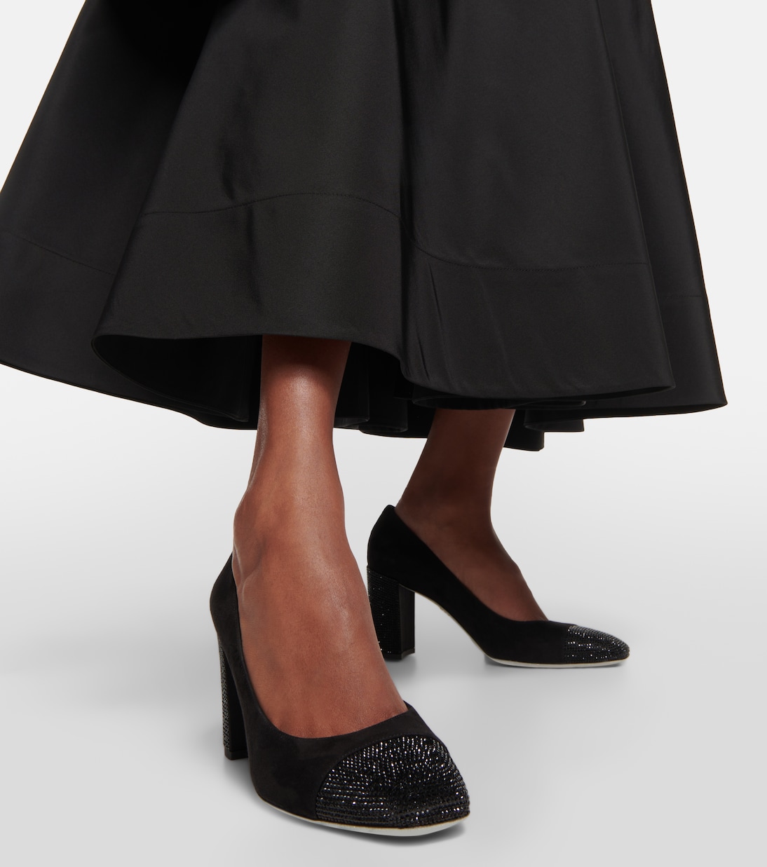 Verzierte Pumps aus Veloursleder | Rene Caovilla