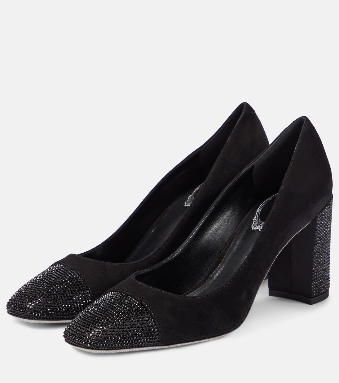 Verzierte Pumps aus Veloursleder | Rene Caovilla