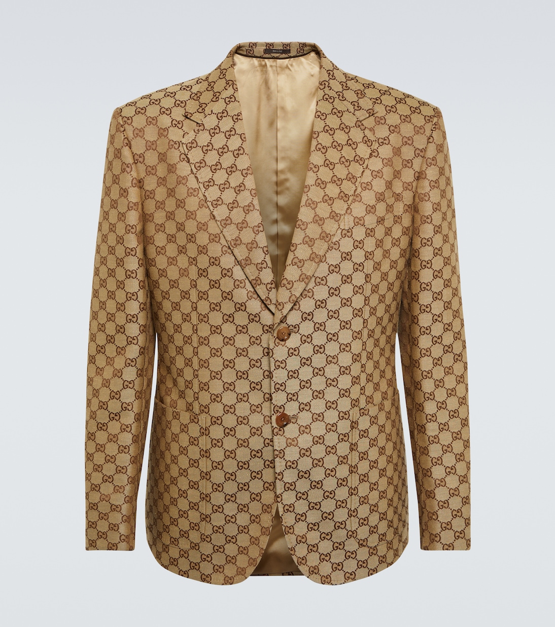 Blazer formal en mezcla de lino con GG | Gucci