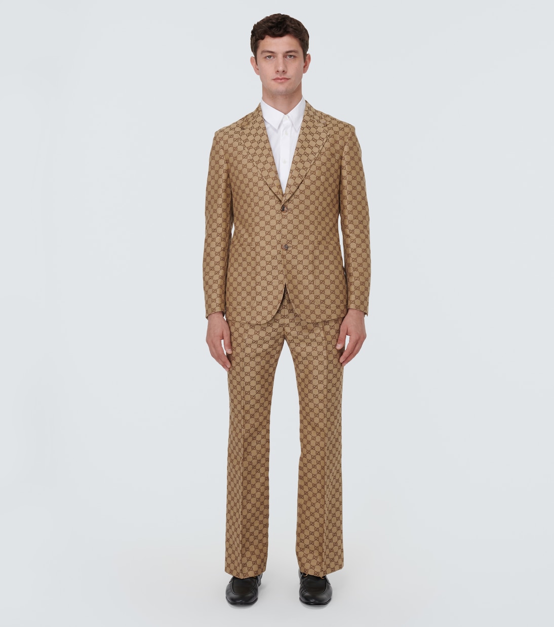 Blazer formal en mezcla de lino con GG | Gucci