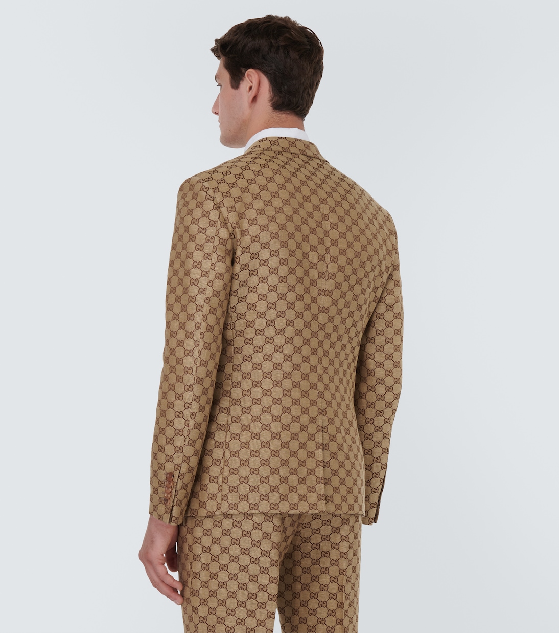 Blazer formal en mezcla de lino con GG | Gucci