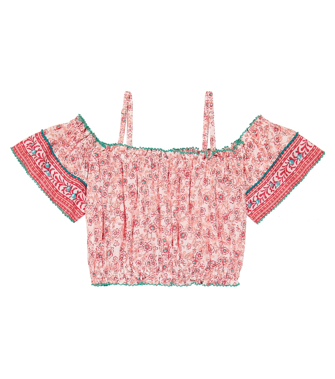 Top Donna con scollo bardot e stampa | Poupette St Barth Kids