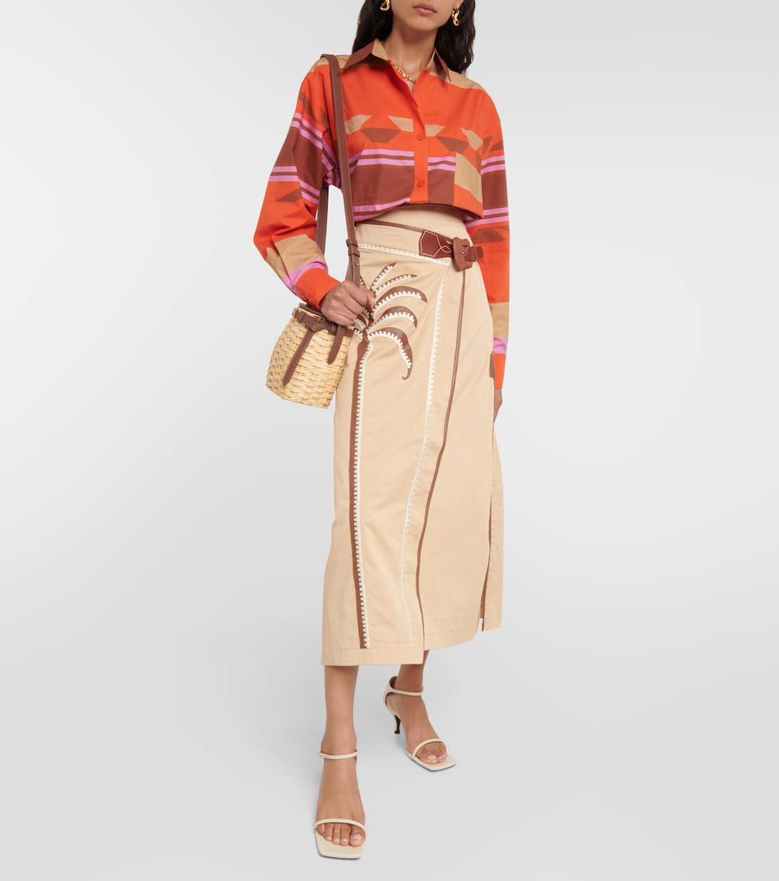 Camicia in cotone con ruches | Johanna Ortiz