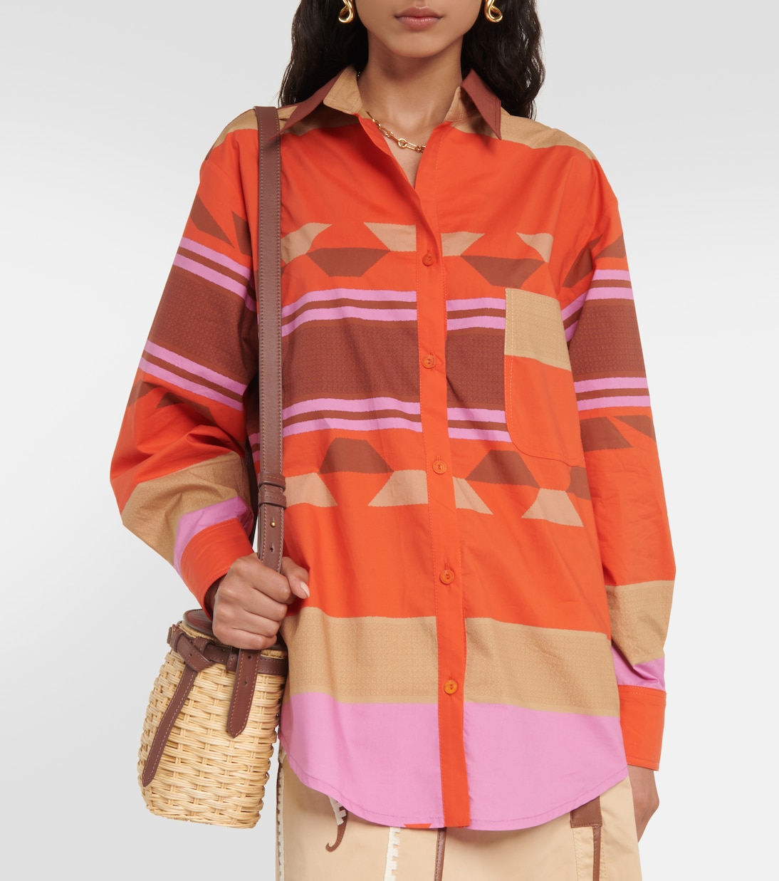 Camicia in cotone con ruches | Johanna Ortiz