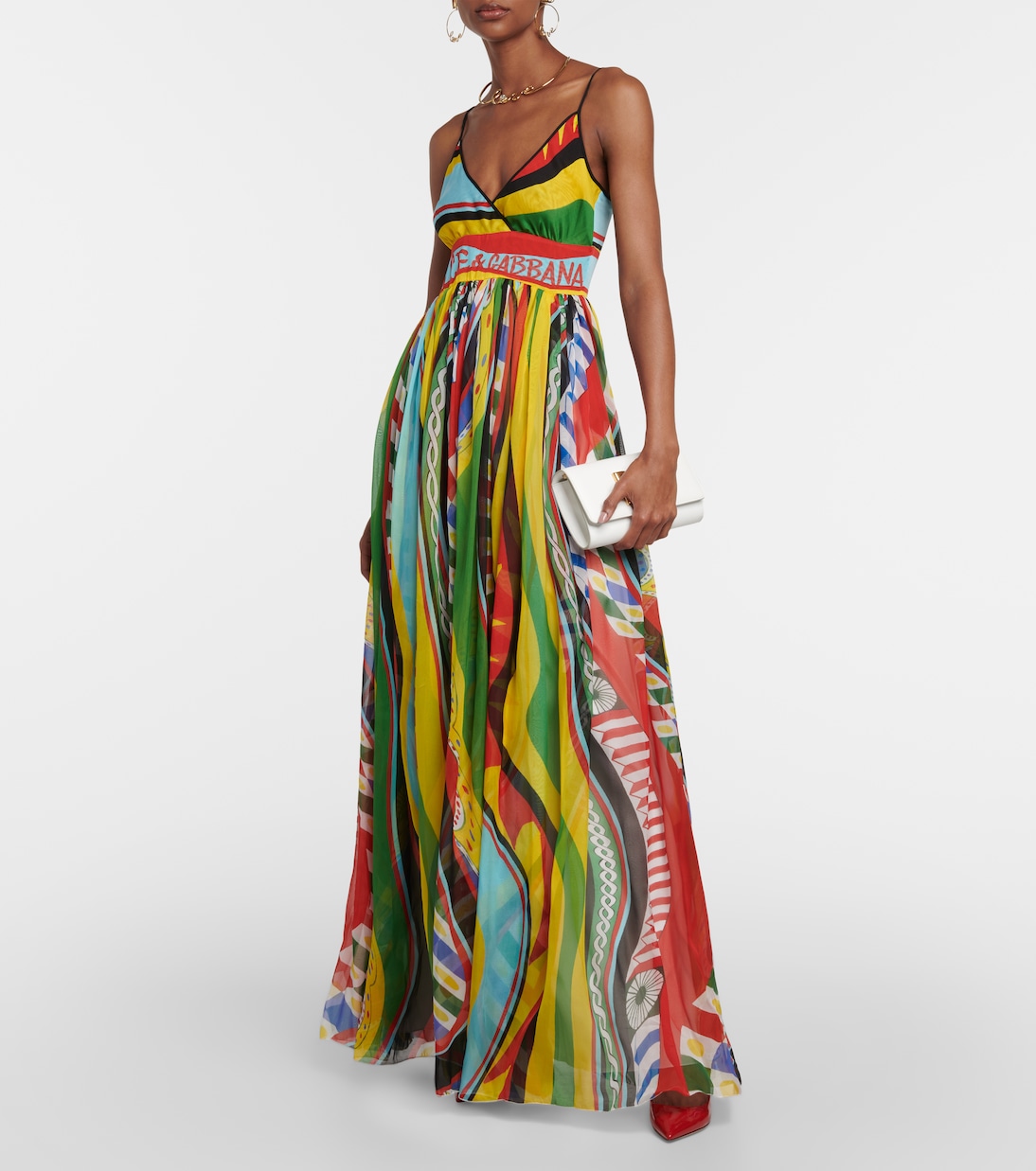 Maxikleid Carretto aus Seide | Dolce&Gabbana