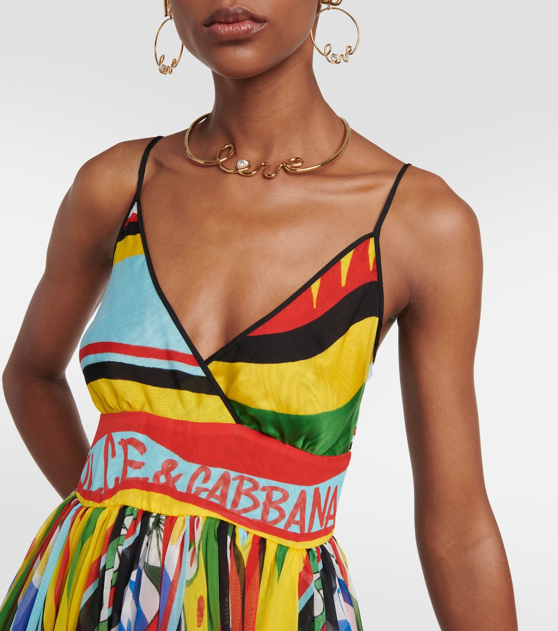 Maxikleid Carretto aus Seide | Dolce&Gabbana