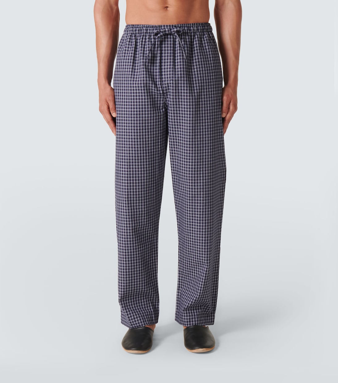 Pantaloni pigiama in cotone a quadri | Derek Rose