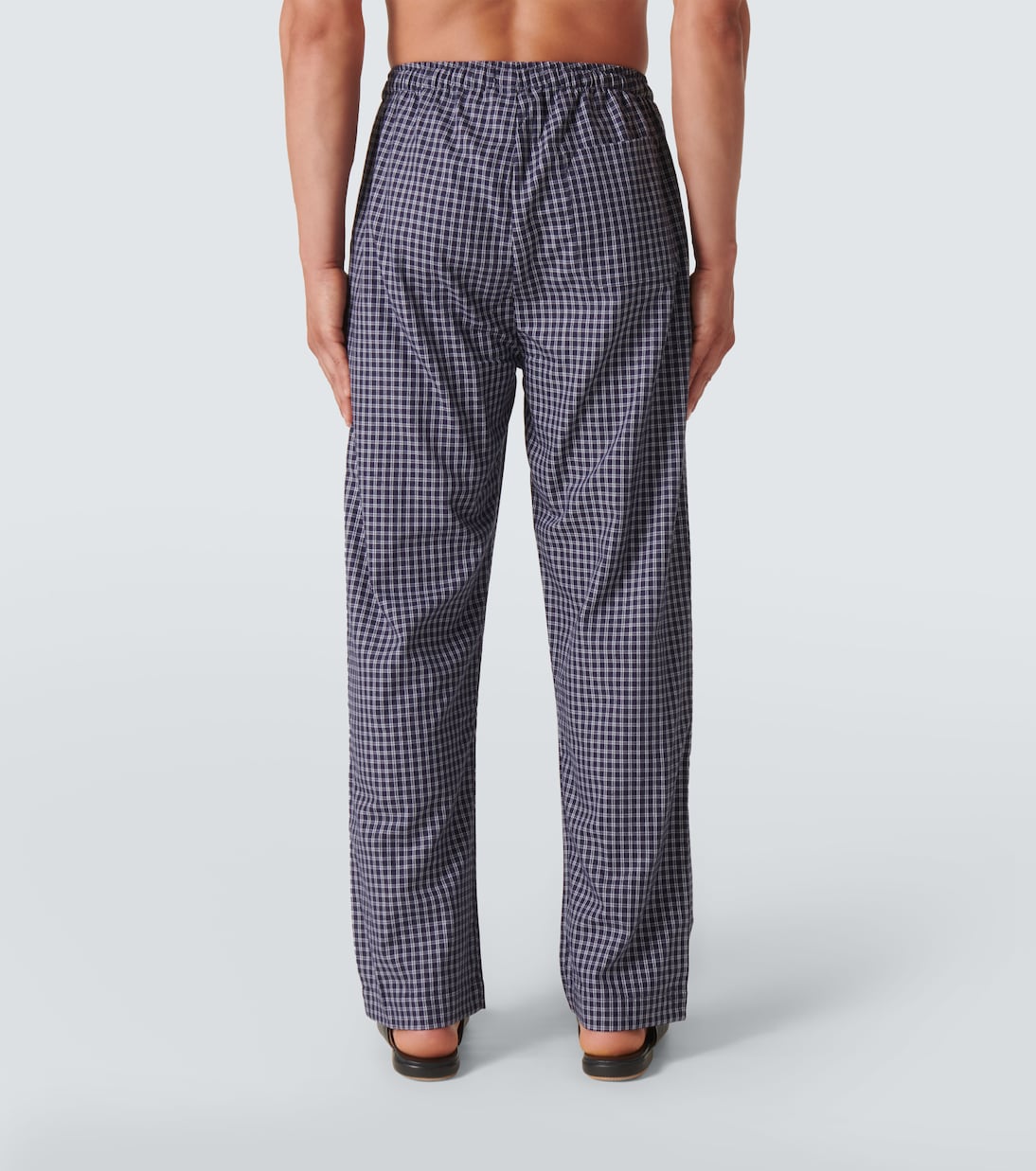 Pantaloni pigiama in cotone a quadri | Derek Rose