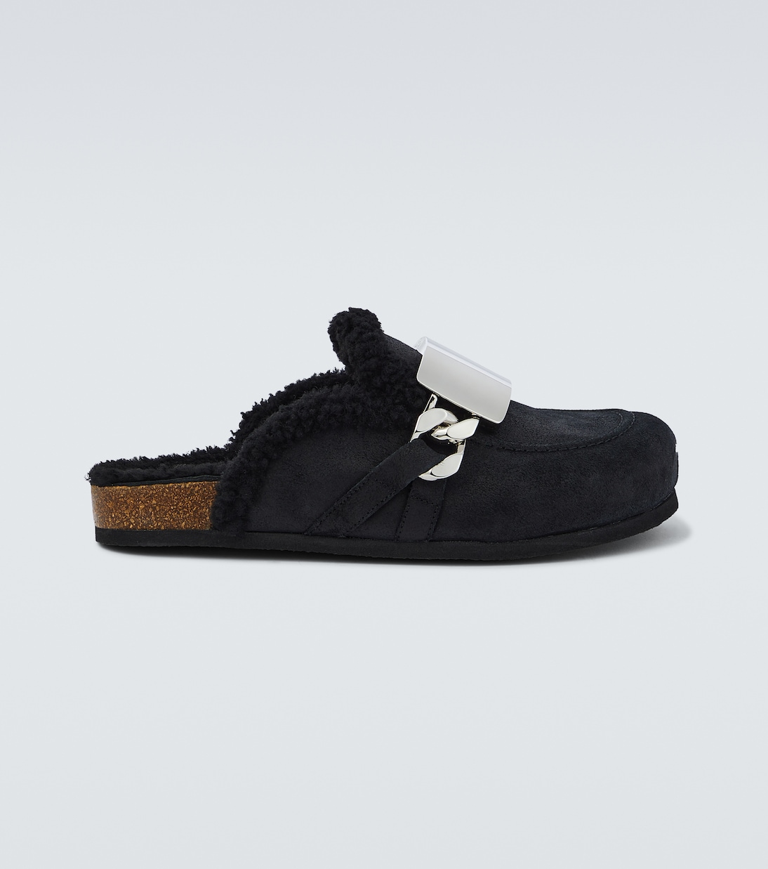 Plaque chain suede mules | JW Anderson