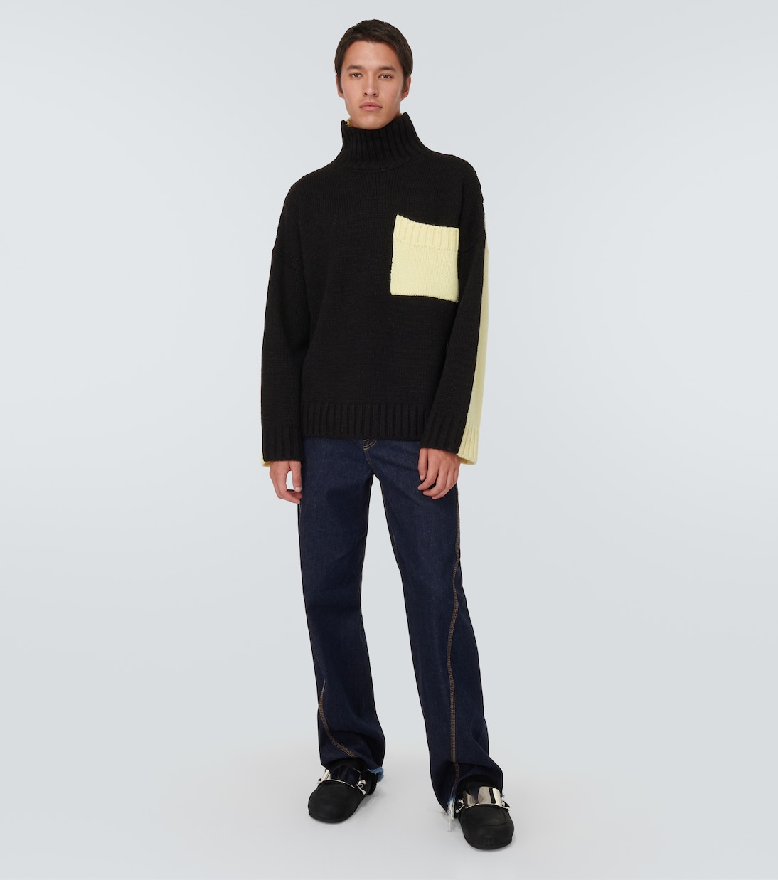 Plaque chain suede mules | JW Anderson