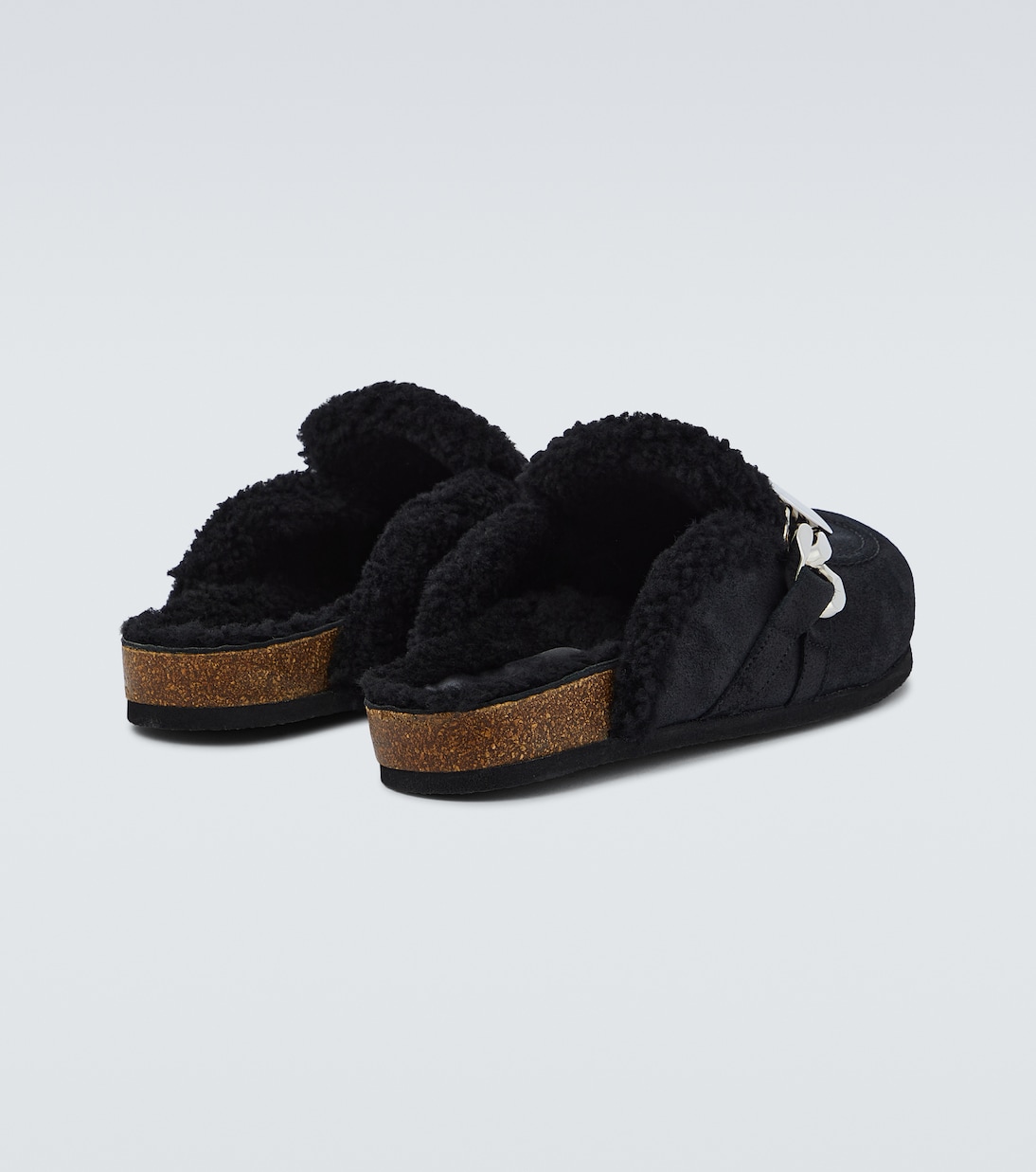 Plaque chain suede mules | JW Anderson