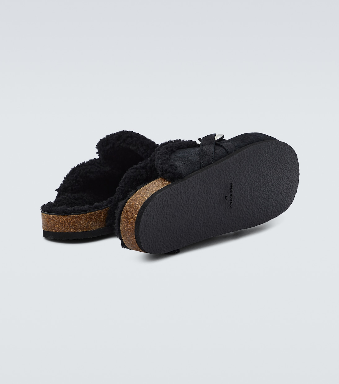 Plaque chain suede mules | JW Anderson