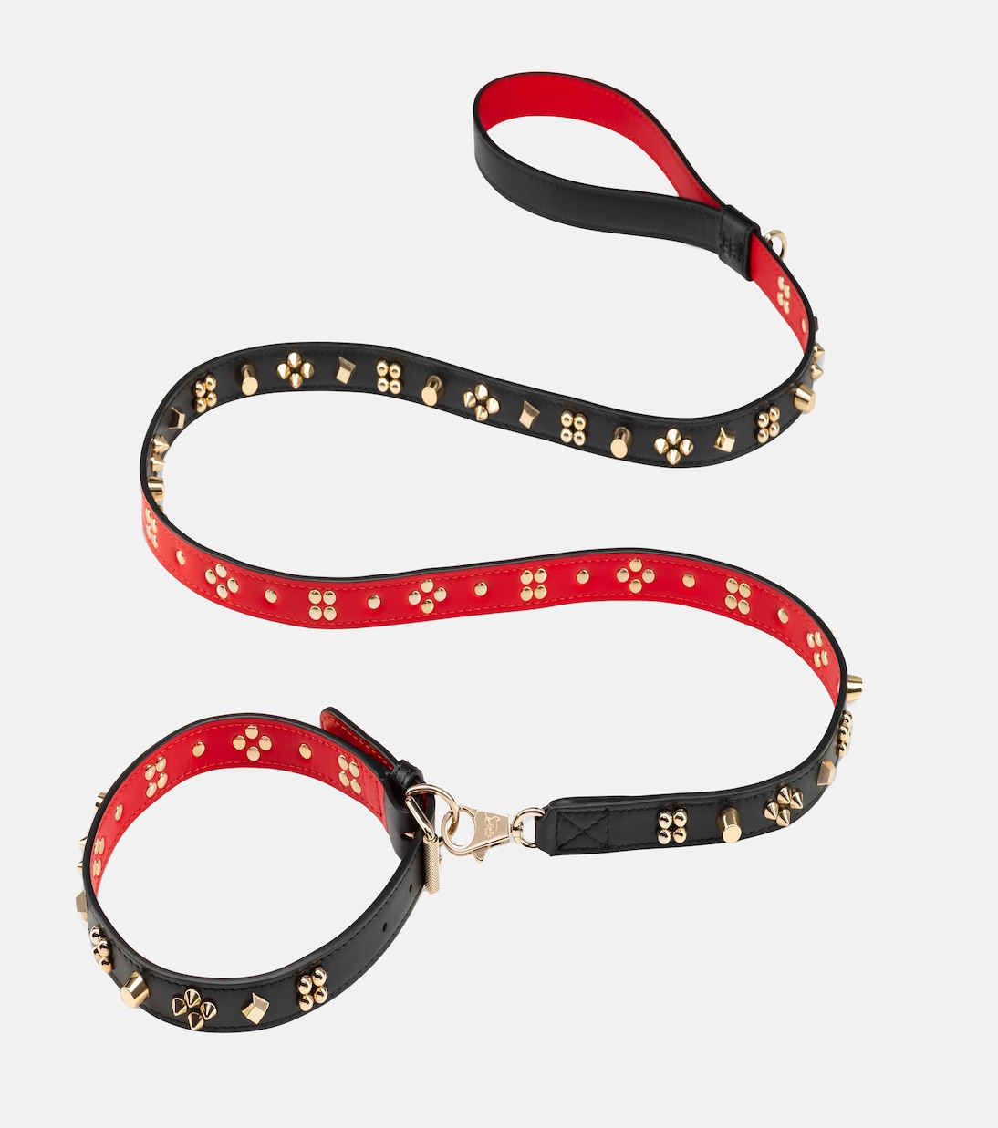 Guinzaglio Loubicollar in pelle con borchie | Christian Louboutin