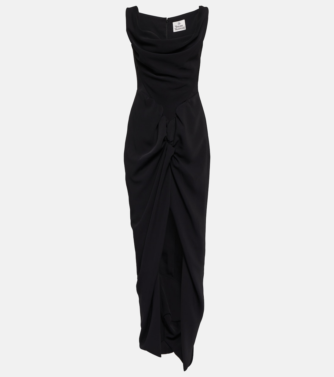 Abito midi Panther drappeggiato in crêpe | Vivienne Westwood