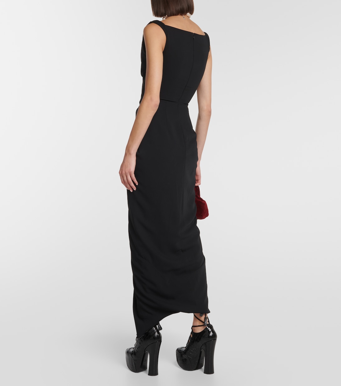 Abito midi Panther drappeggiato in crêpe | Vivienne Westwood