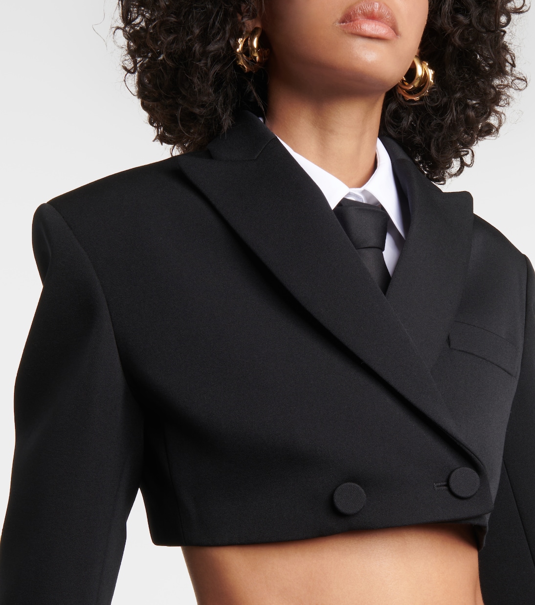 Blazer cropped in lana vergine | Valentino
