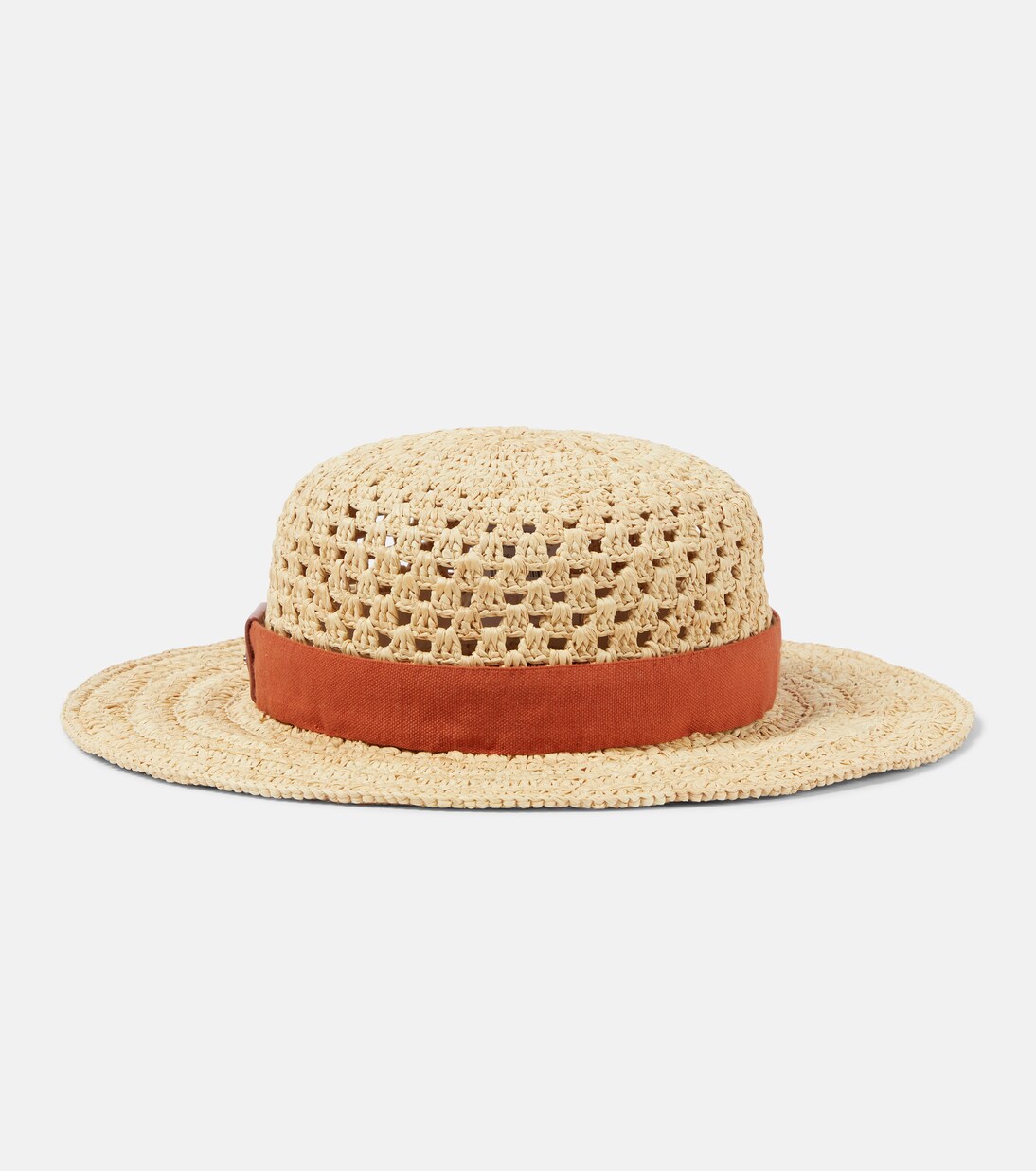 Cappello in rafia con pelle | Chloé