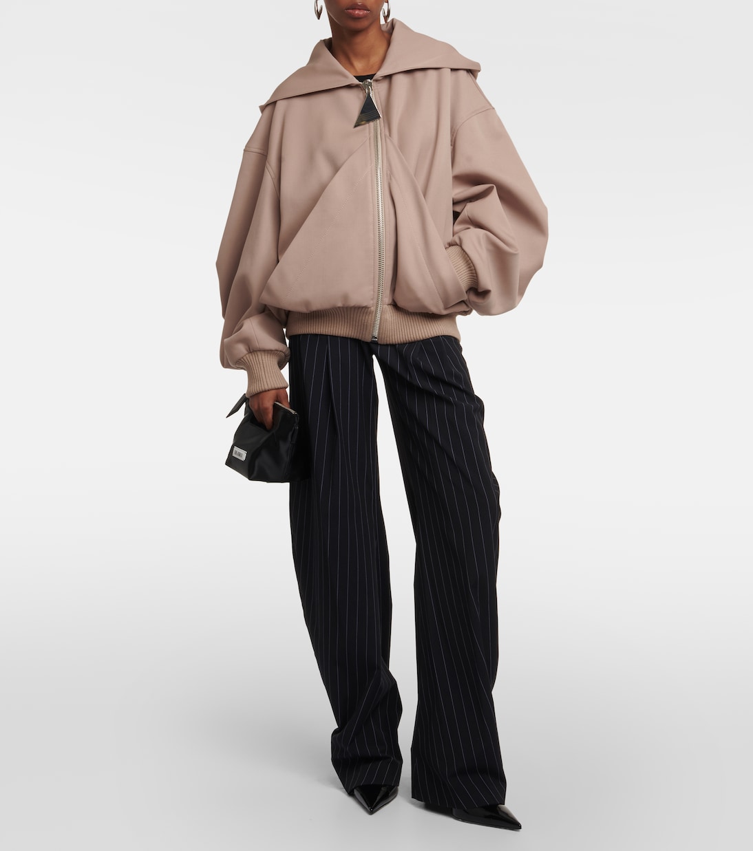 Bomber de gabardina de lana | The Attico