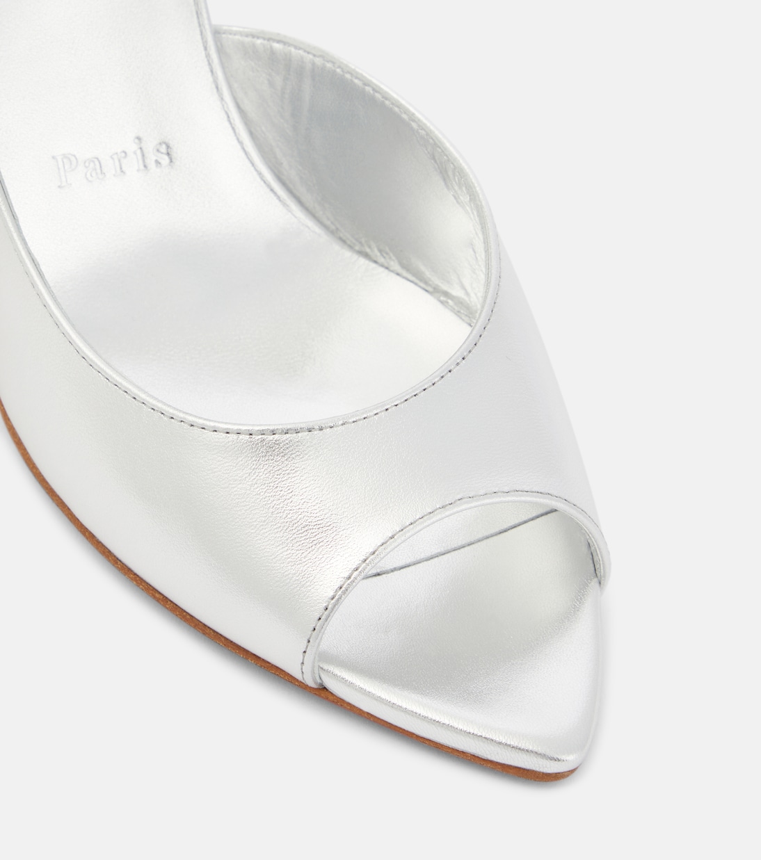 Peeptoe-Pumps Open Apostropha 80 aus Metallic-Leder | Christian Louboutin