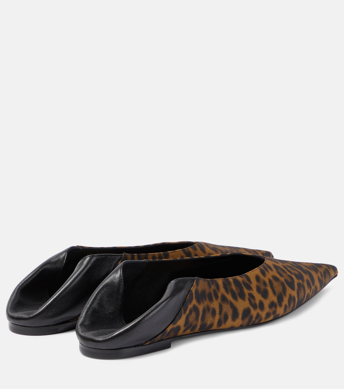 Nour leopard-print leather-trimmed mules | Saint Laurent