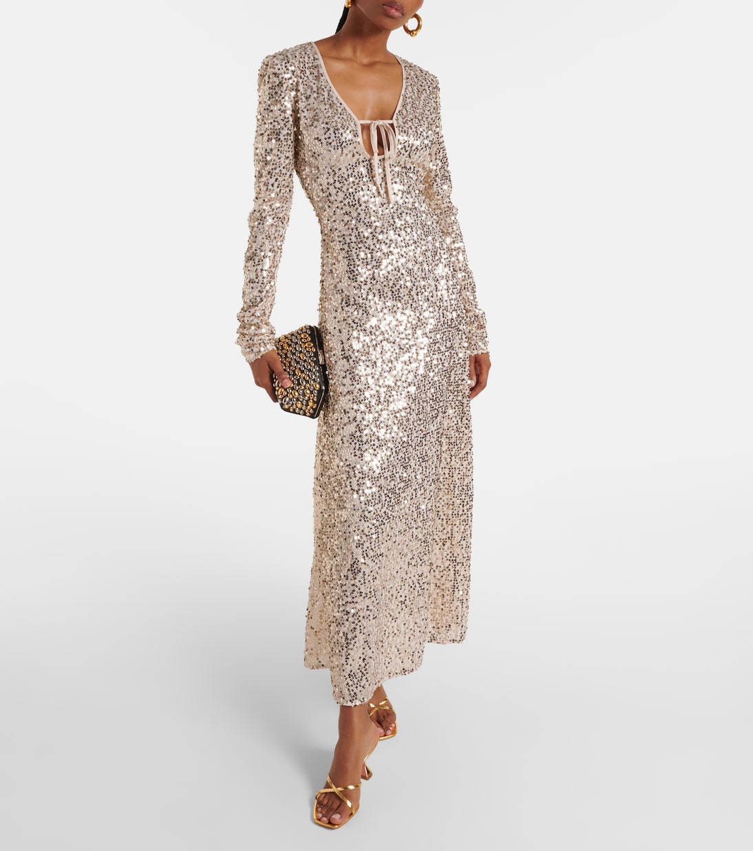 Maxikleid mit Pailletten | Rotate