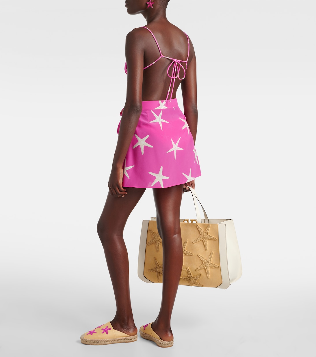 Falda envolvente de seda estampada | Valentino