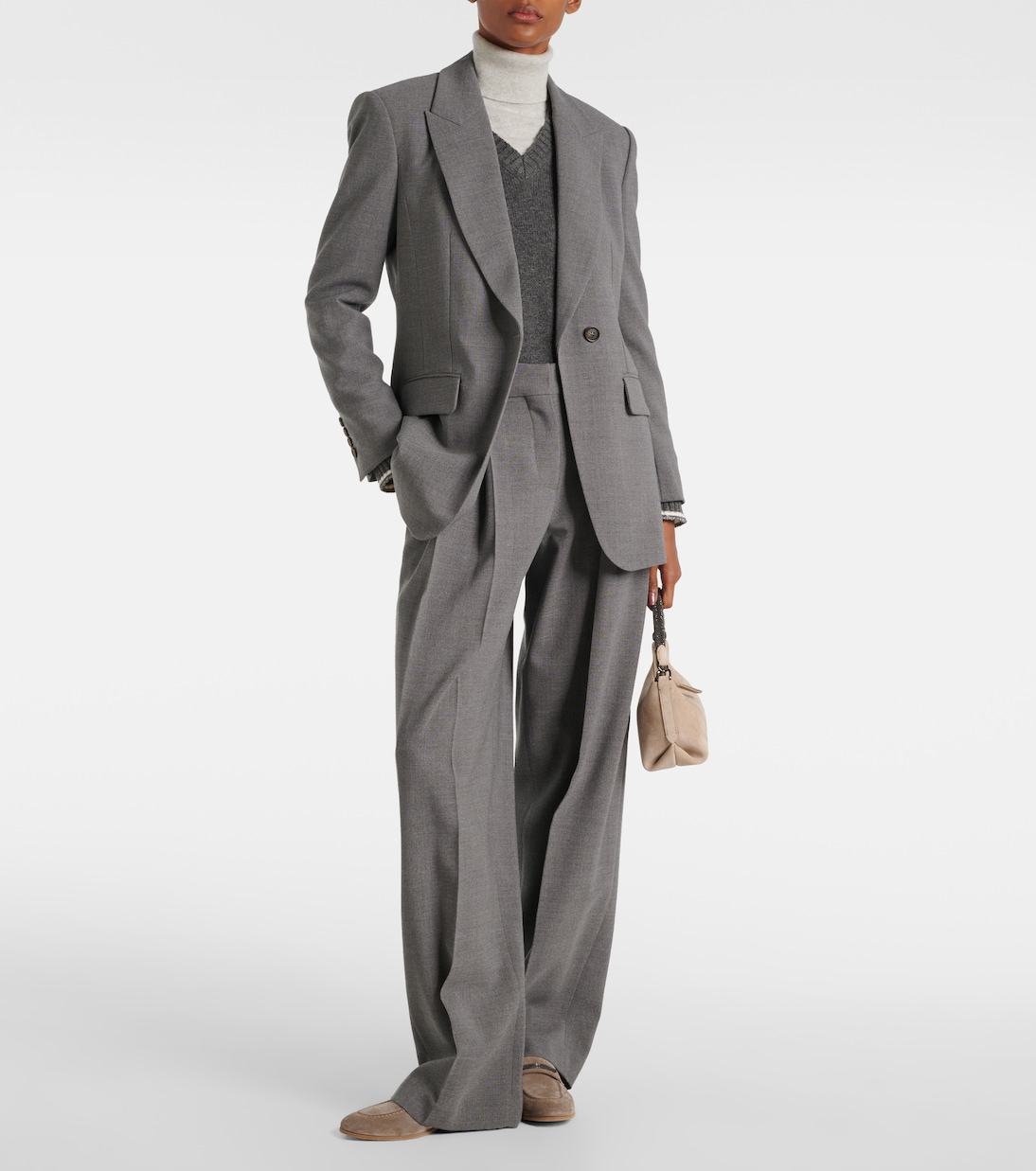 Wool wide-leg pants | Brunello Cucinelli