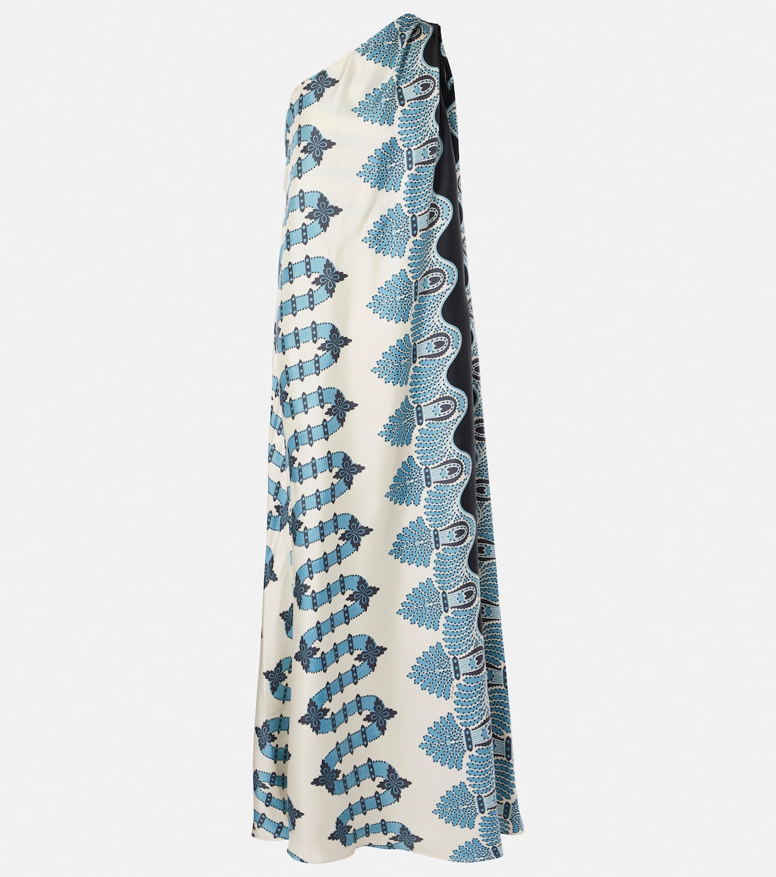 Bedrucktes Maxikleid Roy aus Seiden-Twill | La DoubleJ