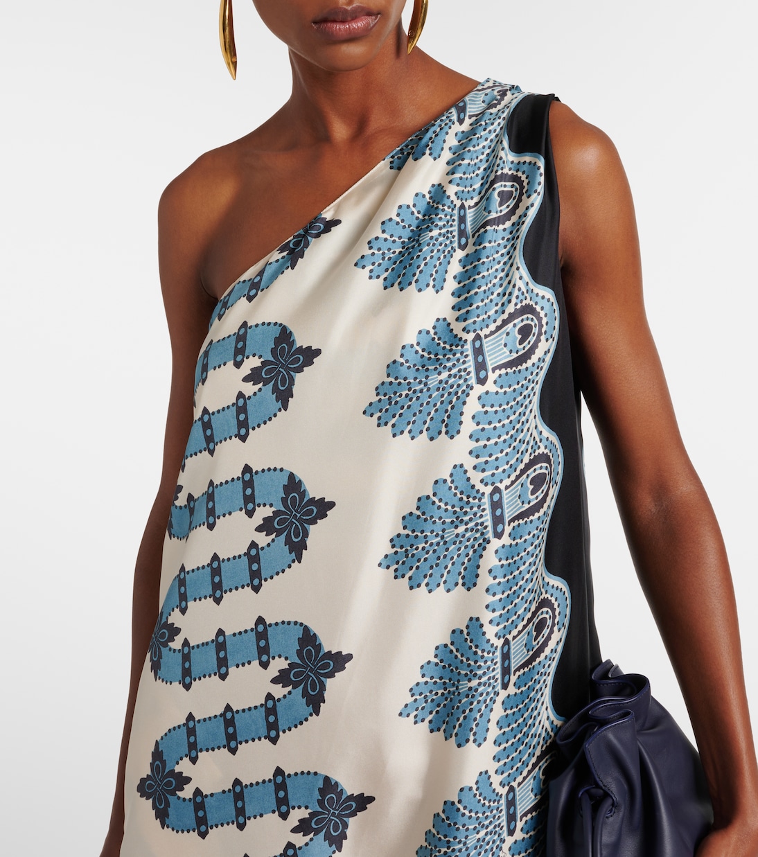 Bedrucktes Maxikleid Roy aus Seiden-Twill | La DoubleJ