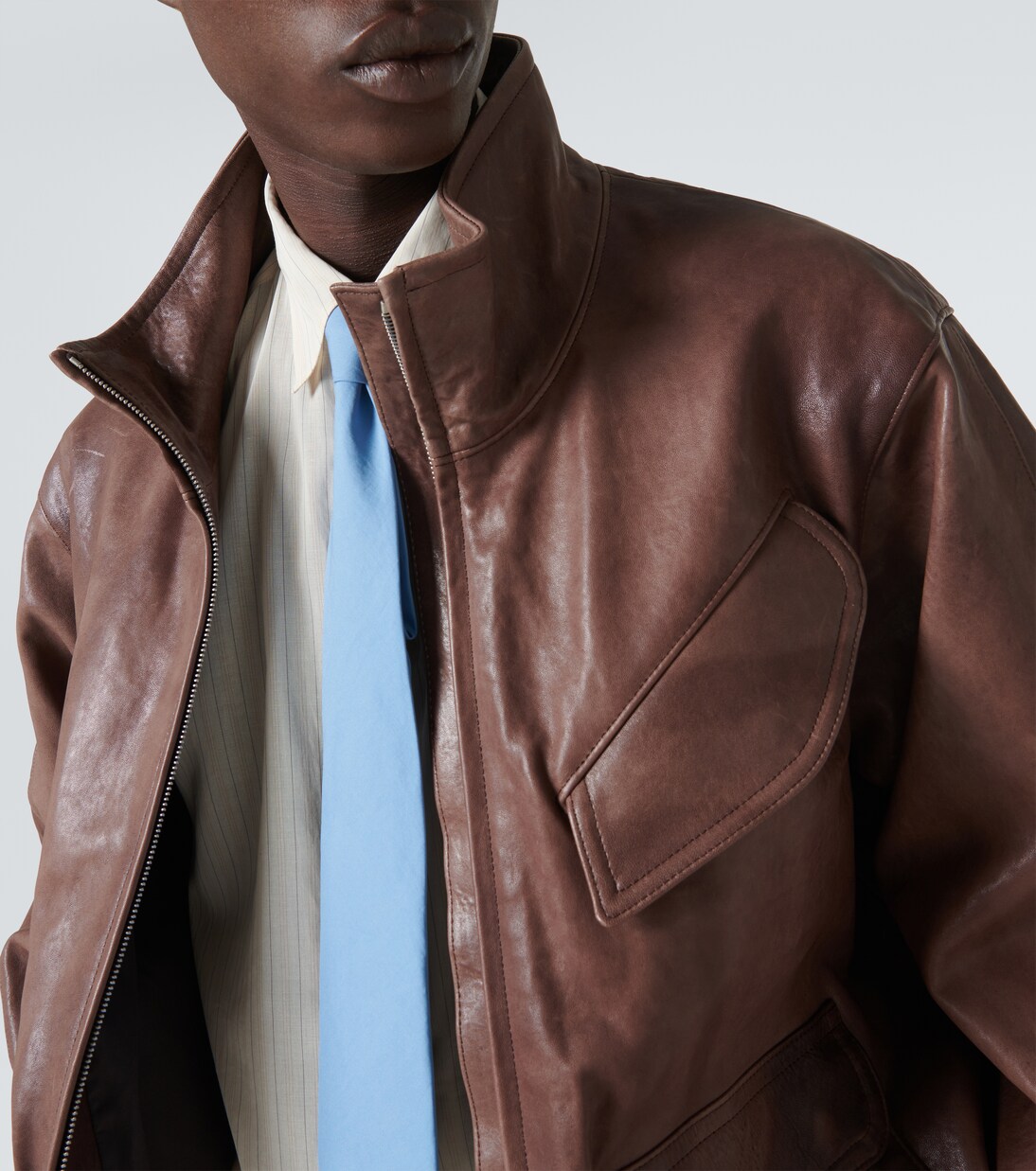 Giacca blouson in pelle | Auralee