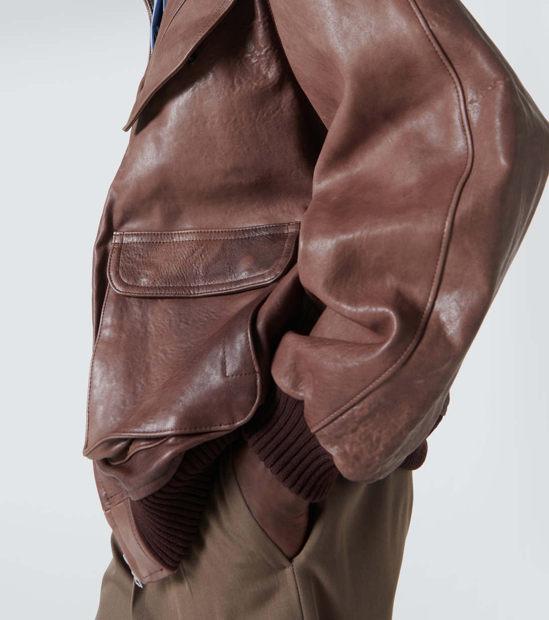 Giacca blouson in pelle | Auralee