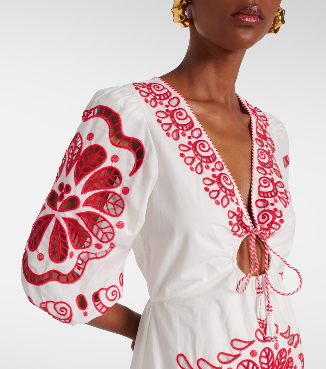 Broderie anglaise cotton midi dress | Farm Rio