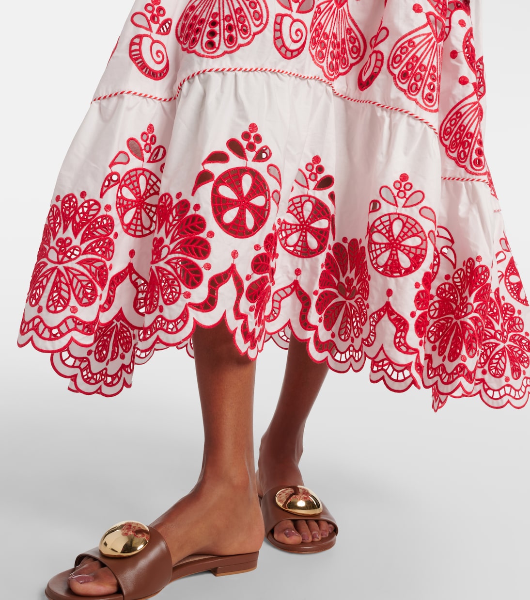 Broderie anglaise cotton midi dress | Farm Rio