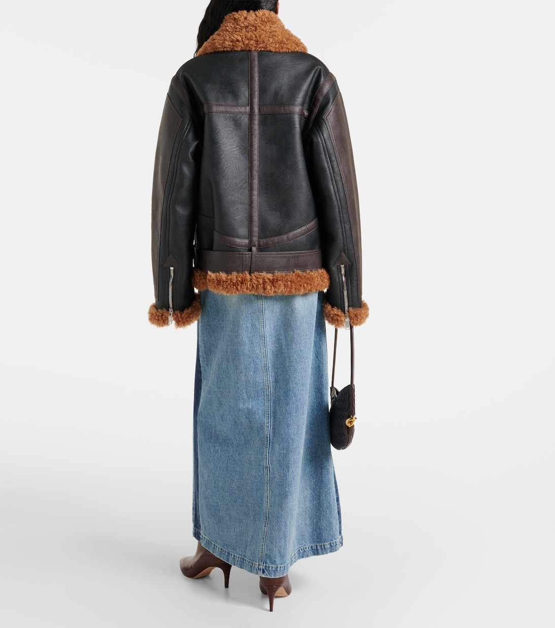 Chaqueta biker con borrego sintético | Stella McCartney