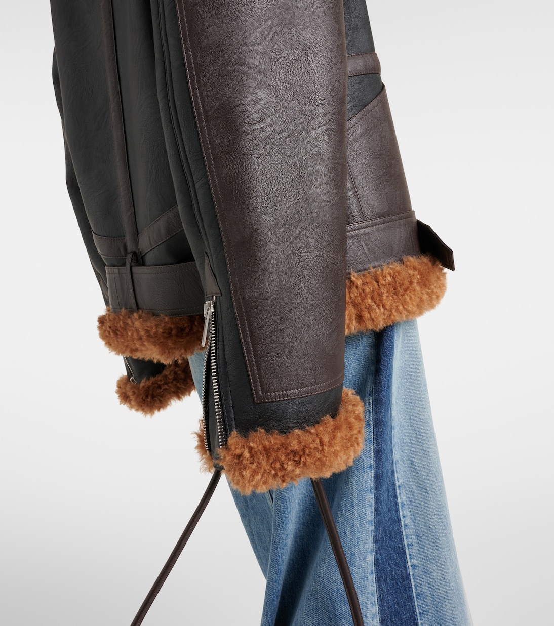 Chaqueta biker con borrego sintético | Stella McCartney