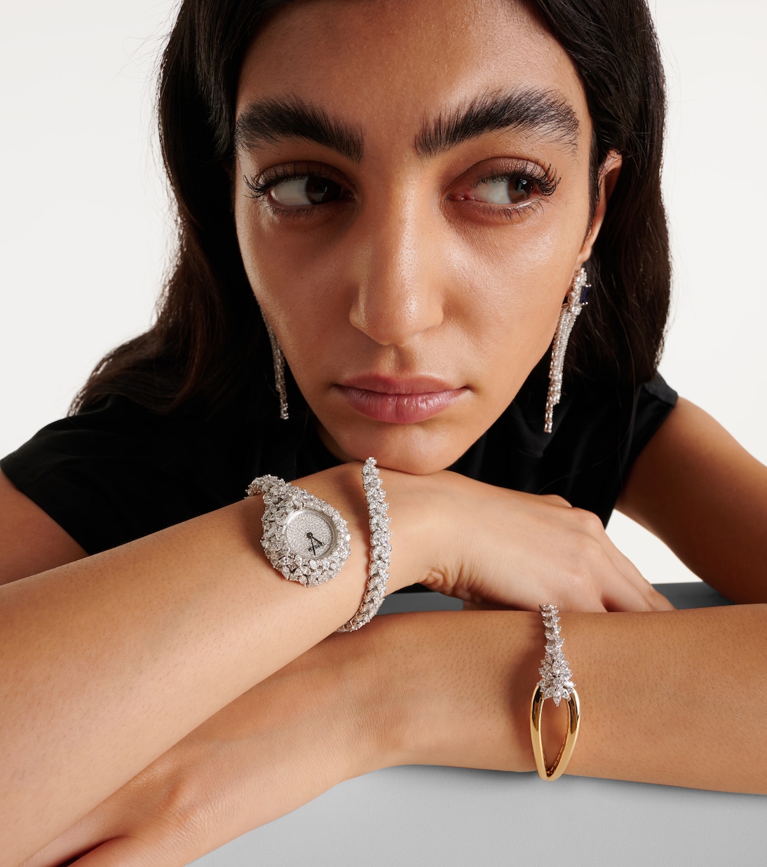 Montre Y-Momento en or blanc 18 ct et diamants | Yeprem