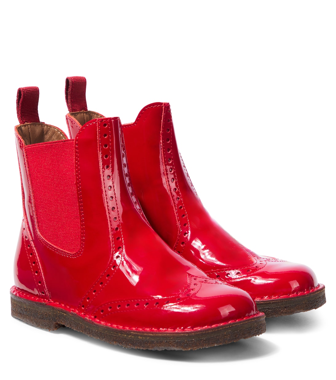Patent leather boots in red Pe Pe Mytheresa