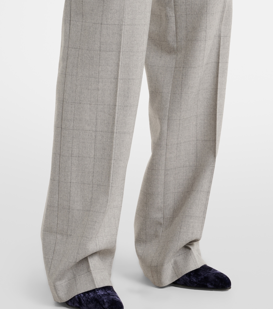 Checked wool straight pants | Dries Van Noten
