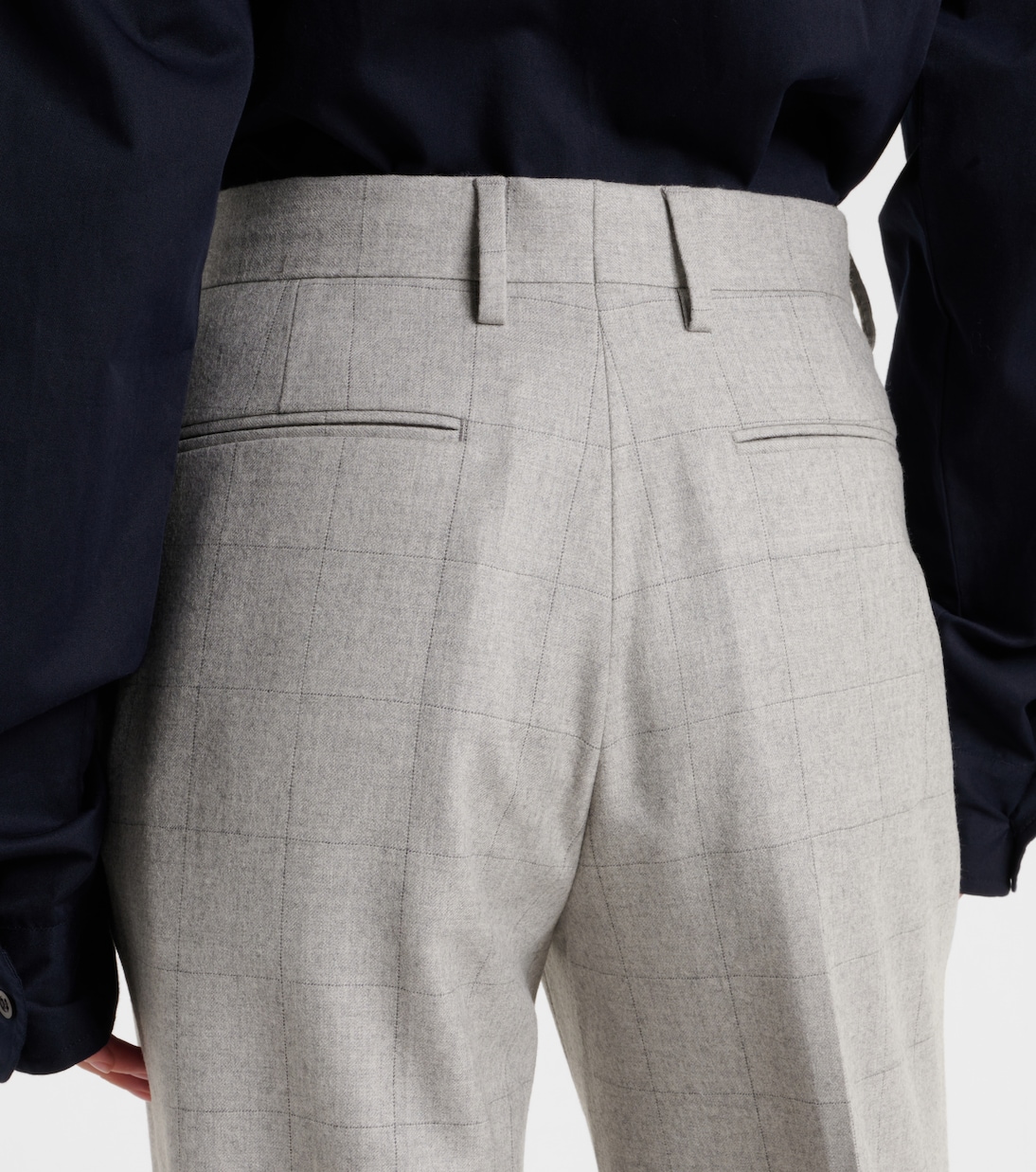 Checked wool straight pants | Dries Van Noten