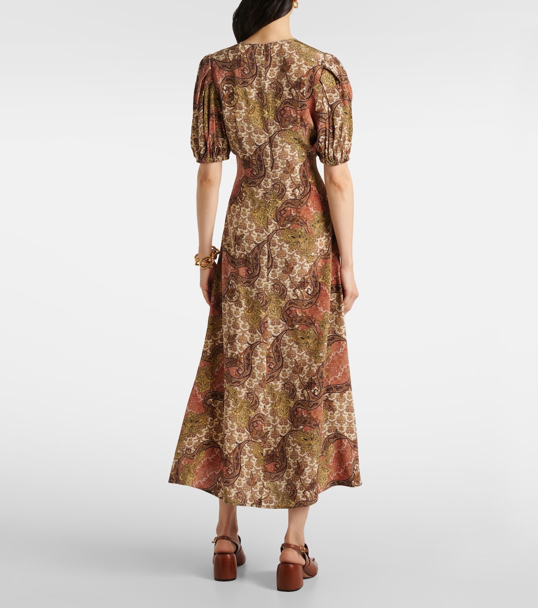 Vestido midi Calais de seda | Ulla Johnson