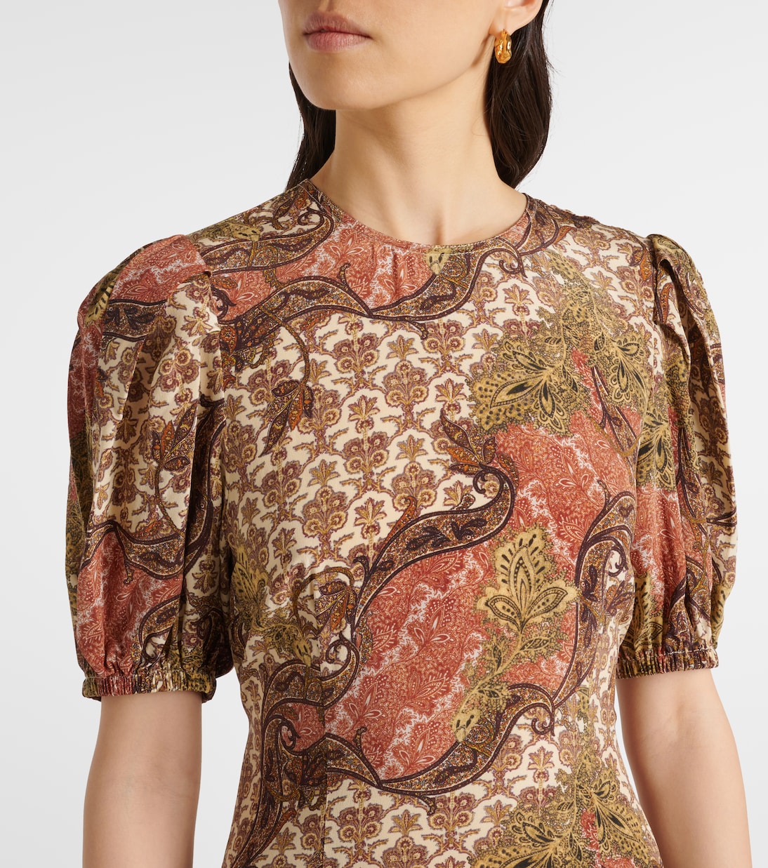 Vestido midi Calais de seda | Ulla Johnson