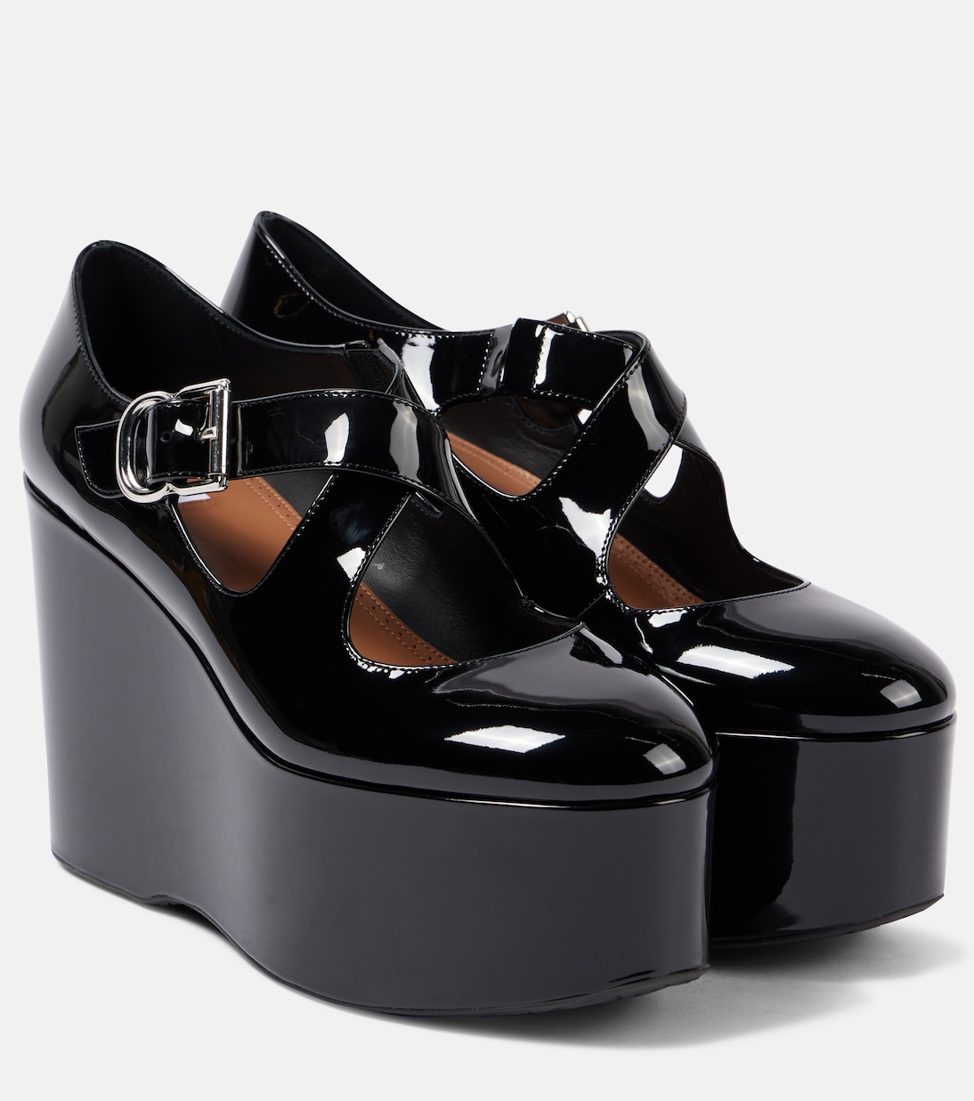 Criss Cross patent leather wedges | Alaïa