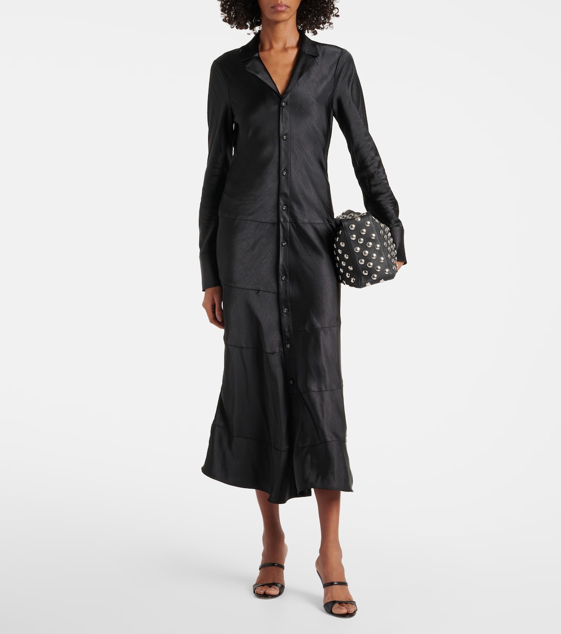 Robe midi White Label Amelie en satin | Proenza Schouler
