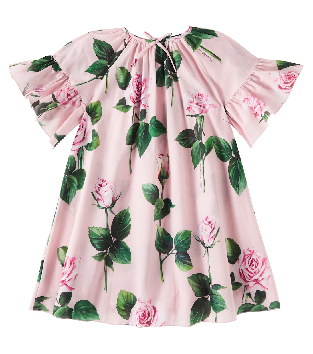 Kleid aus Baumwollpopeline | Dolce&Gabbana Kids