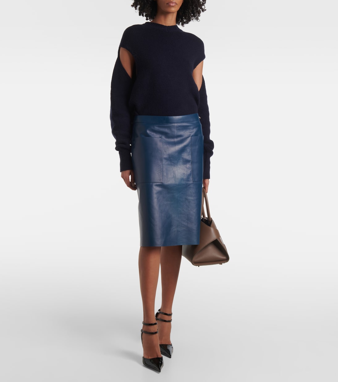Jupe crayon en cuir | Ferragamo
